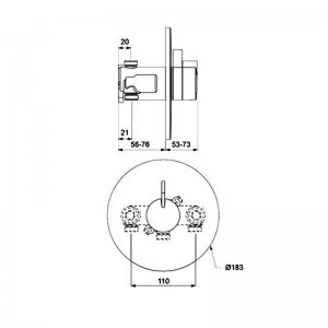 Mira Miniduo B - shower valve only (1.1663.014) - main image 2