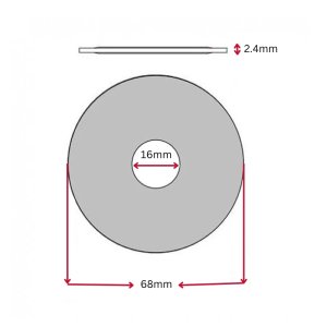 Roca D1D/D2D Flush Valve Diaphragm Washer (AH0007100R) - main image 2