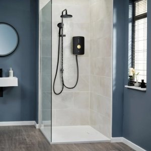 Triton Amala DuElec Dual Electric Shower 9.5kW - Brushed Brass (REAMDU97) - main image 2