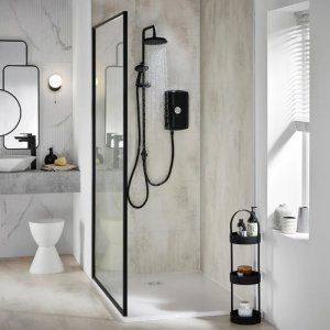 Triton Amore DuElec Dual Electric Shower 9.5kW - Black Gloss (GEAMDU93) - main image 2