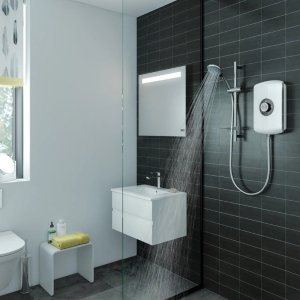 Triton Amore Electric Shower 8.5kW - White Gloss (ASPAMO8GSWHT) - main image 2