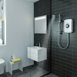 Triton Amore Electric Shower 9.5kW - White Gloss (ASPAMO9GSWHT) - main image 2