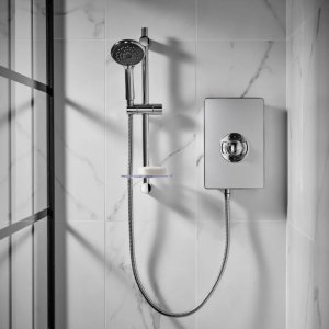 Triton Aspirante Electric Shower 8.5kW - Brushed Steel (ASP08BRSTL) - main image 2