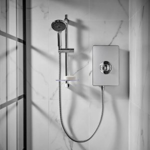 Triton Aspirante Electric Shower 9.5kW - Brushed Steel (ASP09BRSTL) - main image 2