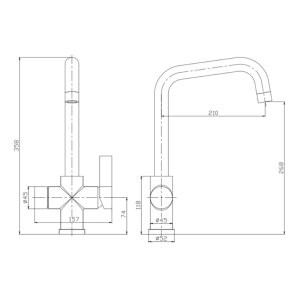 Westco Clever Alpina Instant 4-in-1 Digital Boiling Water Tap - Black/Chrome (922222UK) - main image 2