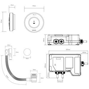 Aqualisa Unity Q Smart Shower Concealed with Bath Fill - HP/Combi (UTQ.A1.BTX.23) - main image 3