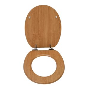 Croydex Tramonti Flexi-Fix Wood Toilet Seat - Oak Effect (WL610576H) - main image 3