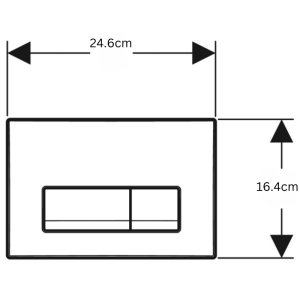 Geberit Delta50 Dual Flush Plate - Gloss Chrome (115.105.21.5) - main image 3