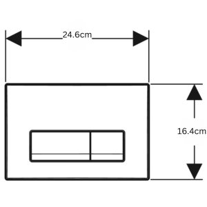 Geberit Delta50 Dual Flush Plate - White (115.105.11.5) - main image 3