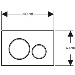 Geberit Sigma20 Dual Flush Plate - Matt Black (115.882.16.1) - main image 3