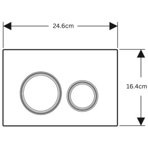 Geberit Sigma21 Dual Flush Plate - White / Chrome (115.884.SI.1) - main image 3