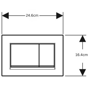 Geberit Sigma30 Dual Flush Plate - Matt White / Chrome (115.883.JT.1) - main image 3