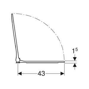 Geberit Smyle Square Toilet Seat - Sandwich shape - White (500.239.01.1) - main image 3