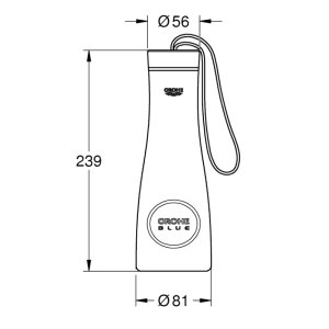 Grohe Blue Thermo Drinking Bottle - Brushed Hard Graphite (40848AL0) - main image 3