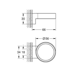 Grohe Selection Glass/Soap Dish Holder - Brushed Warm Sunset (41027DL0) - main image 3