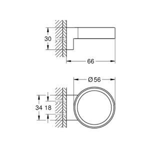 Grohe Selection Glass/Soap Dish Holder - Chrome (41027000) - main image 3