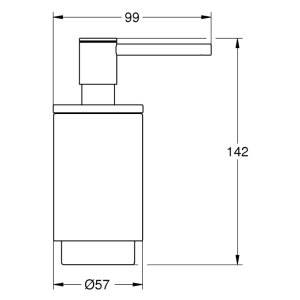 Grohe Selection Soap Dispenser - Hard Graphite (41028A00) - main image 3