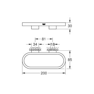 Grohe Selection Towel Ring - Warm Sunset (41035DA0) - main image 3