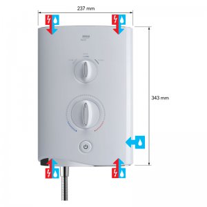 Mira Sport Multi-Fit Electric Shower 9.8kW - White/Chrome (1.1746.010) - main image 3