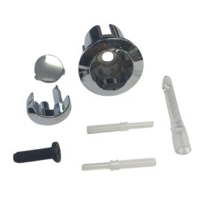 Roca D2D Short Shroud Push Button with Threaded Rods - Chrome (AH0001800R) - main image 3