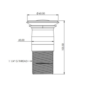 Top-Fix Basin Click Clack Waste - Unslotted - Chrome (TFIXBU1) - main image 3