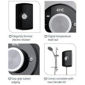 Triton Amore Electric Shower 8.5kW - Black Gloss (ASPAMO8GSBLK) - main image 3