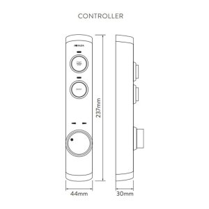 Aqualisa iSystem concealed digital shower with adjustable shower head - gravity pumped (ISD.A2.BV.21) - main image 4