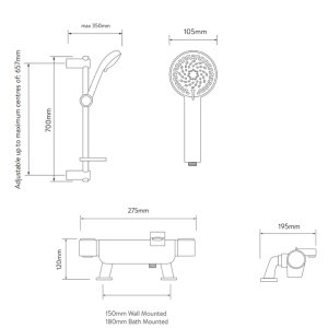 Aqualisa Midas 220 bath shower mixer (MD220BSM) - main image 4