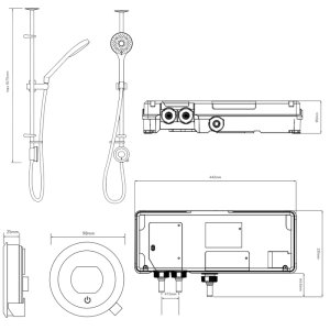 Aqualisa Optic Q Smart Shower Exposed with Adj Head - Gravity Pumped (OPQ.A2.EV.23) - main image 4