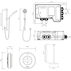 Aqualisa Unity Q Smart Shower Concealed with Adj and Ceiling Fixed Head - HP/Combi (UTQ.A1.BV.DVFC.23) - main image 4