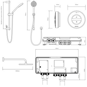 Aqualisa Unity Q Smart Shower Concealed with Adj and Wall Fixed Head - Gravity Pumped (UTQ.A2.BV.DVFW.23) - main image 4