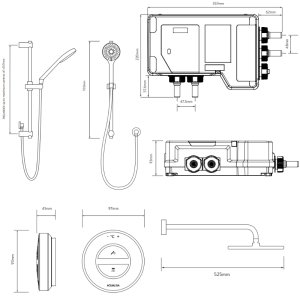 Aqualisa Unity Q Smart Shower Concealed with Adj and Wall Fixed Head - HP/Combi (UTQ.A1.BV.DVFW.23) - main image 4