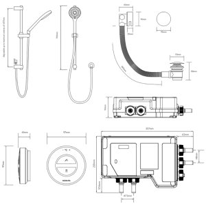 Aqualisa Unity Q Smart Shower Concealed with Adj Head and Bath Fill - HP/Combi (UTQ.A1.BV.DVBTX.23) - main image 4