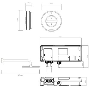 Aqualisa Unity Q Smart Shower Concealed with Fixed Head - Gravity Pumped (UTQ.A2.BR.23) - main image 4