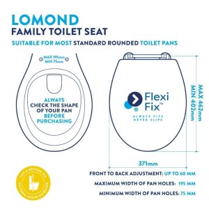 Croydex Lomond Stick 'N' Lock Family Toilet Seat - White (WL112222H) - main image 4