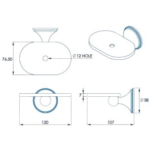 Croydex Westminster Soap Dish - Chrome (QM201941) - main image 4