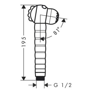 hansgrohe Jocolino Children's 2 Spray Hand Shower - Zebra (28787640) - main image 4