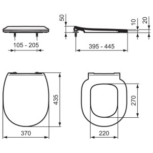 Ideal Standard Concept Slim seat & cover - slow close (E772601) - main image 4