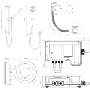 Aqualisa Optic Q Smart Shower Concealed with Adj Head and Bath Fill - HP/Combi (OPQ.A1.BV.DVBTX.23) - main image 4