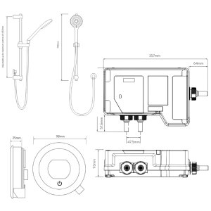 Aqualisa Optic Q Smart Shower Concealed with Adjustable Head - Gravity Pumped (OPQ.A2.BV.23) - main image 4