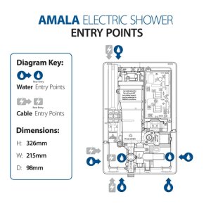 Triton Amala Electric Shower 8.5kW - Brushed Brass (REAMA87) - main image 4