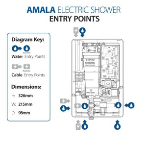 Triton Amala Electric Shower 8.5kW - Brushed Copper (REAMA89) - main image 4