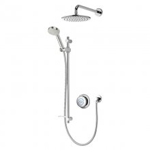 Aqualisa Quartz Concealed digital shower with adjustable & fixed wall shower heads - gravity pumped (QZD.A2.BV.DVFW.18)