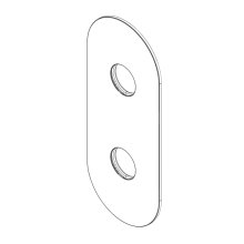 Bristan Slim Oval Concealing Plate - Black (D282-101-B2 BLK)