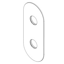 Bristan Slim Oval Concealing Plate - Brushed Brass (D282-101-B2 BB)