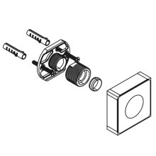 Bristan Square Wall Mount Fixing Kit (WMNT10 SQ C)