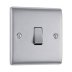 BG Nexus Intermediate Plate Switch - Brushed Steel (NBS13-01) - thumbnail image 1