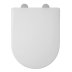 Croydex Hilier Stick 'N' Lock D-Shaped Toilet Seat - White (WL112322H) - thumbnail image 1