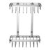 Croydex Slimline Aluminium Two Tier Basket - Chrome (QM786041) - thumbnail image 1