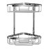 Croydex Slimline Aluminium Two Tier Corner Basket - Chrome (QM783841) - thumbnail image 1